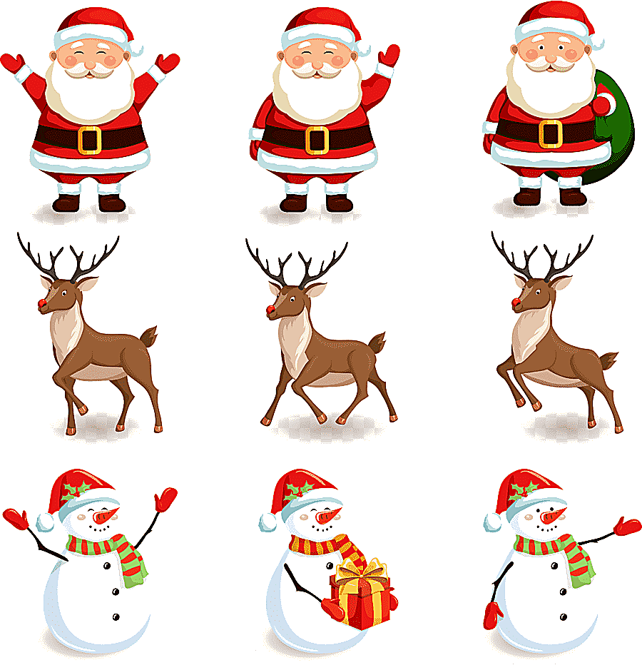 png clipart santa claus and snowman deer material free santa claus santa claus vector