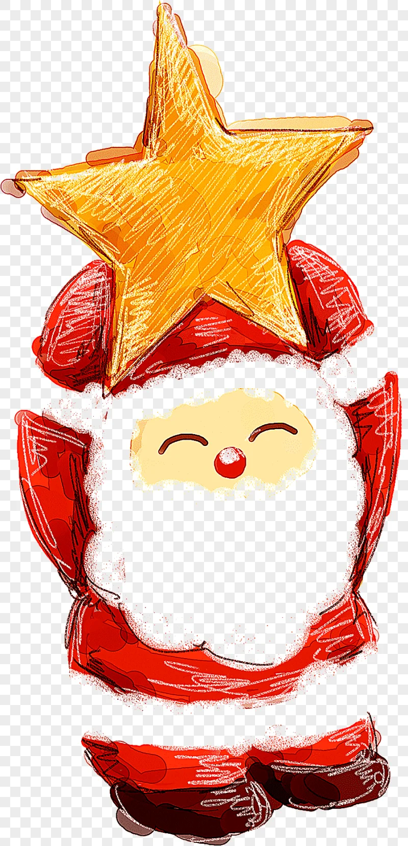 png clipart santa claus holding star illustration santa claus christmas card reindeer gift