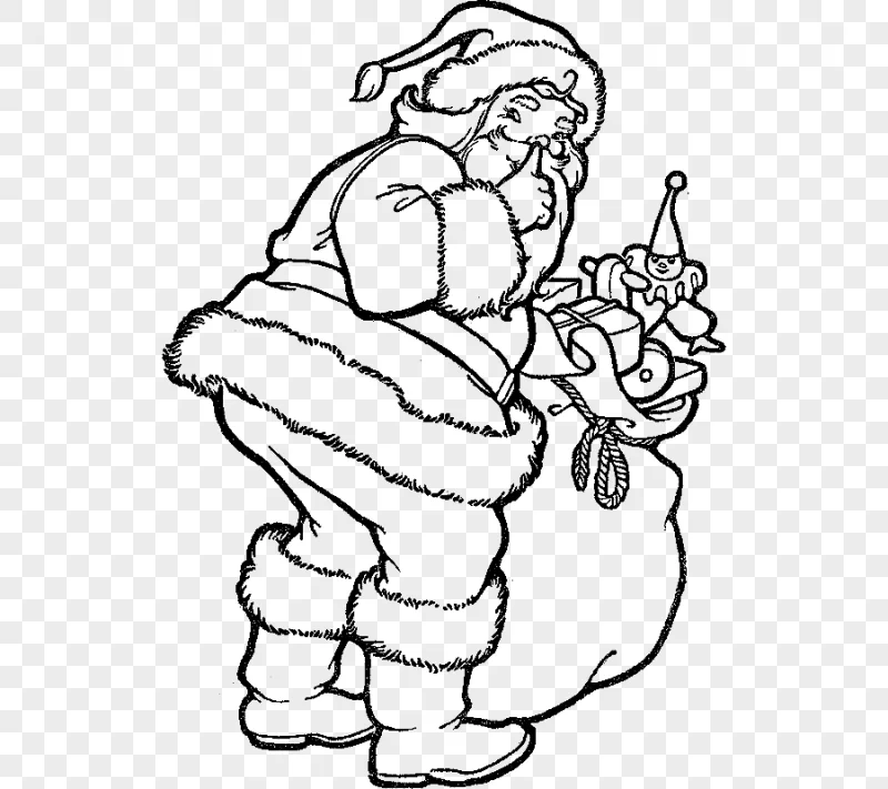 png clipart santa claus line art drawing santa claus white mammal