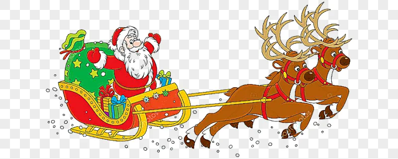 png clipart santa claus reindeer christmas sled santa claus mammal holidays
