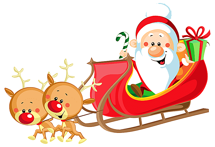 png clipart santa claus s reindeer sled cute santa with sleigh food christmas decoration