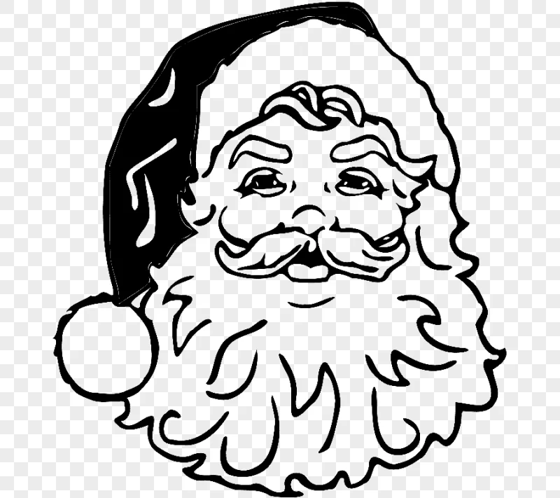 png clipart santa claus santa white face