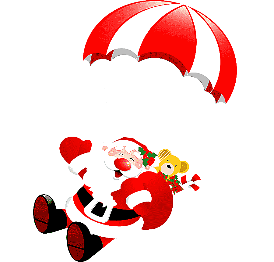 png clipart santa claus santas workshop parachute heart happy birthday vector images