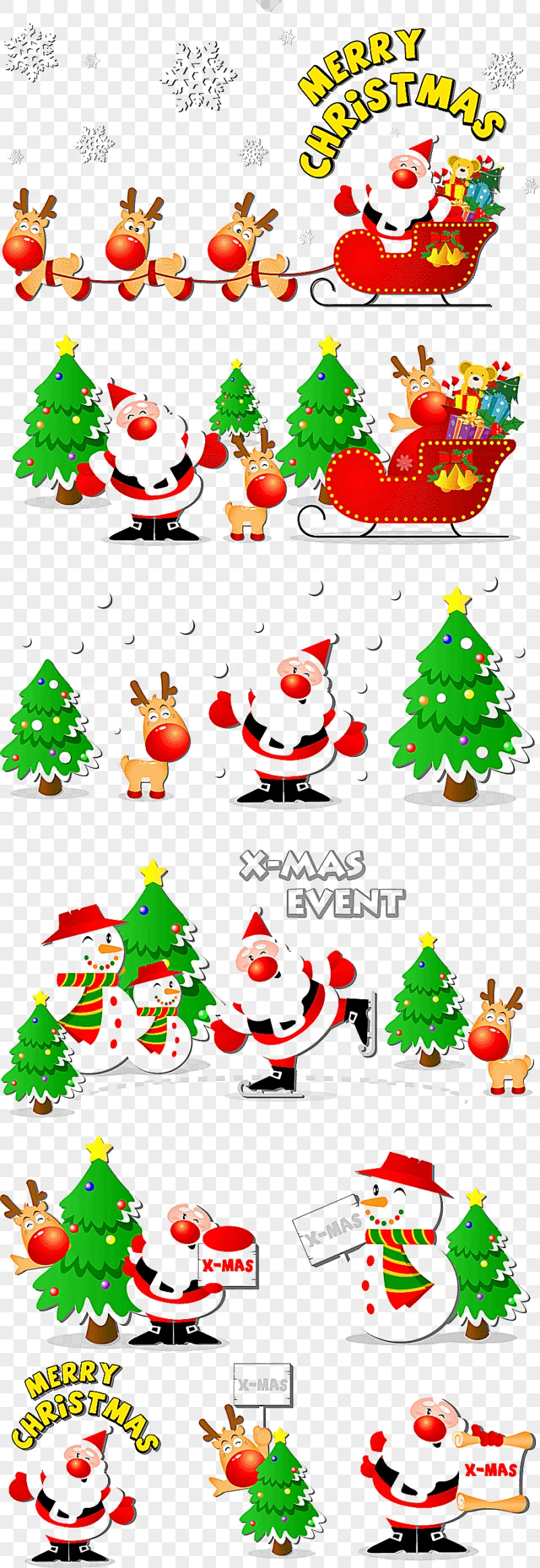 png clipart santa claus snegurochka reindeer christmas tree santa claus and christmas tree