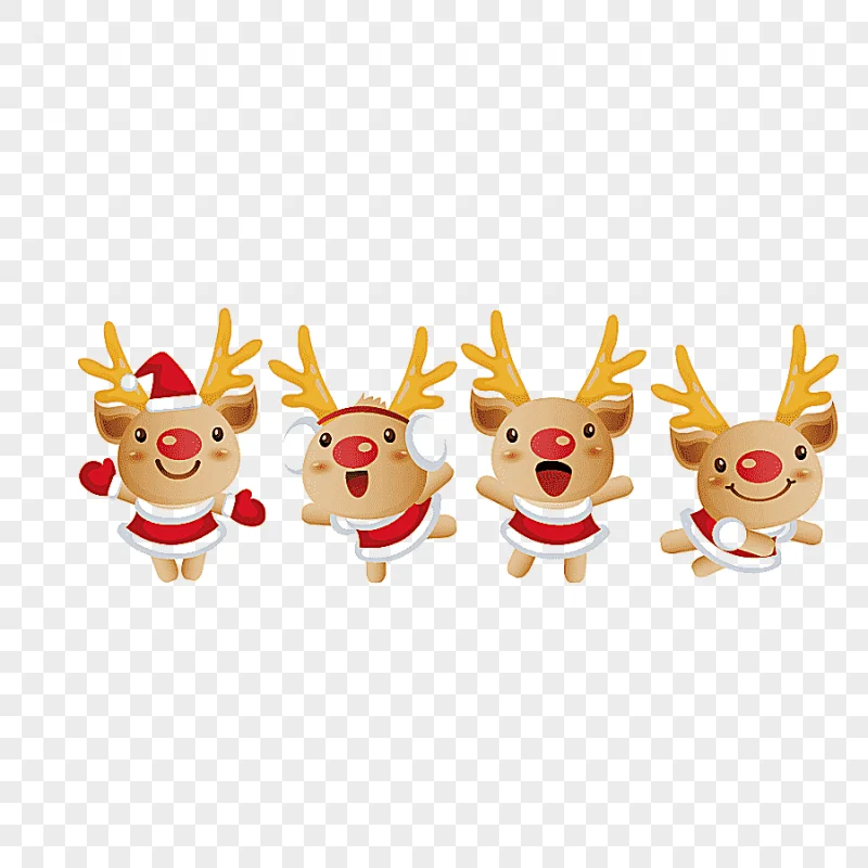 png clipart santa clauss reindeer christmas reindeer antler cartoon