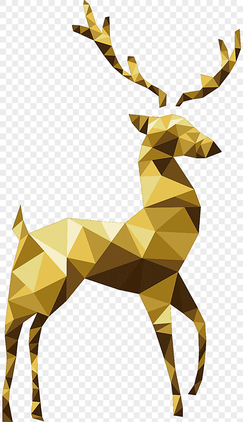 png clipart santa clauss reindeer santa clauss reindeer christmas geometric golden reindee