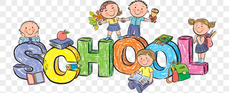 png clipart school student cartoon cute kids child text