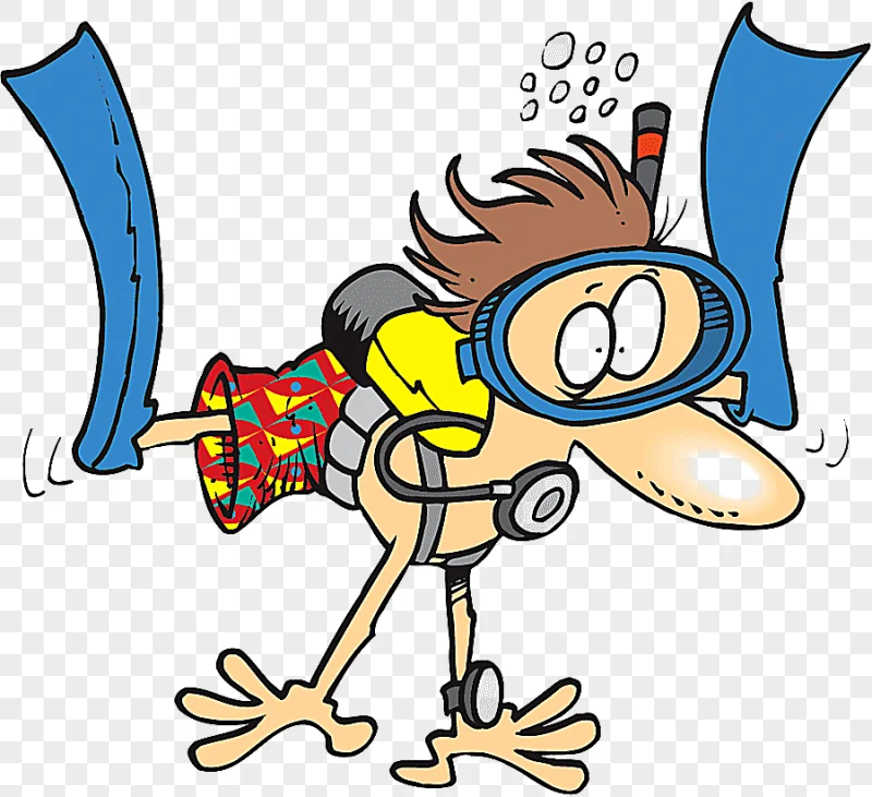 png clipart scuba diving underwater diving cartoon animated swimming s fictional character