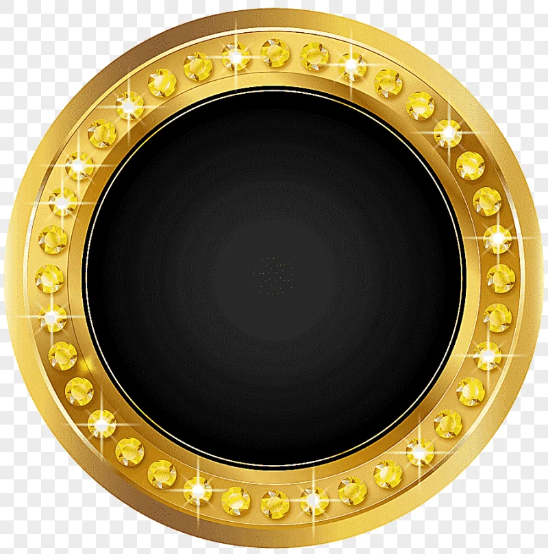 png clipart seal seal gold black round gold frame mirror badges and labels
