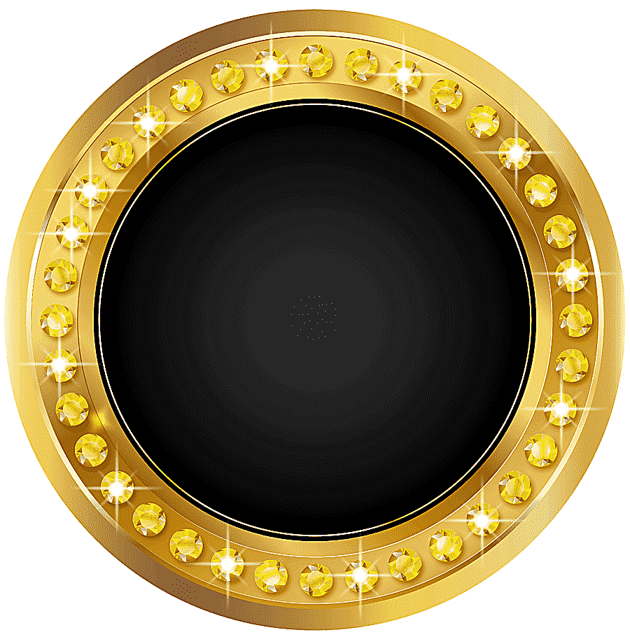 png clipart seal seal gold black round gold frame mirror badges and labels