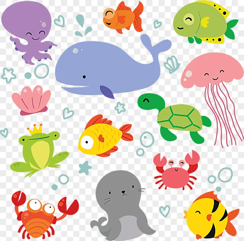 png clipart sealife animals cartoon