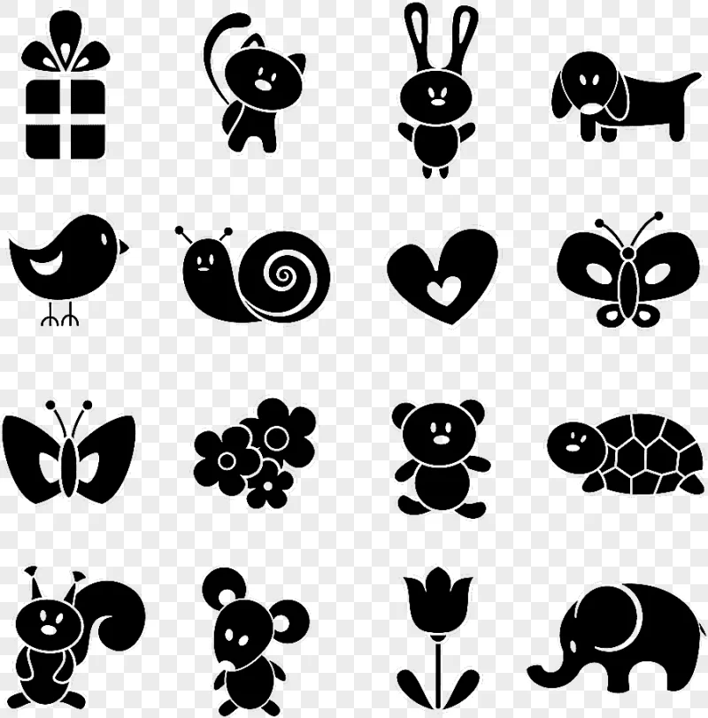 png clipart silhouette animal cuteness cartoon animal silhouettes cartoon character child
