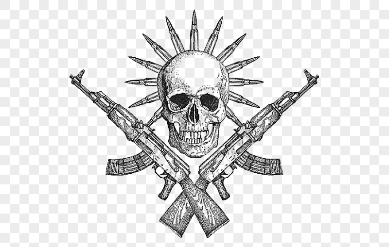 png clipart skull weapon animated cartoon font illustration skull fictional character weap