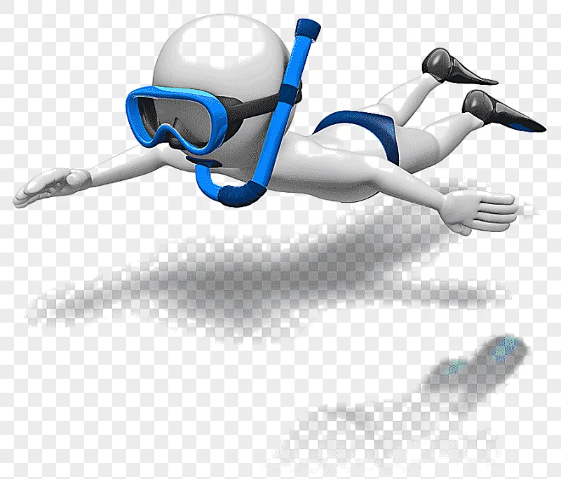 png clipart snorkeling scuba diving underwater diving animation cartoon parachute blue han