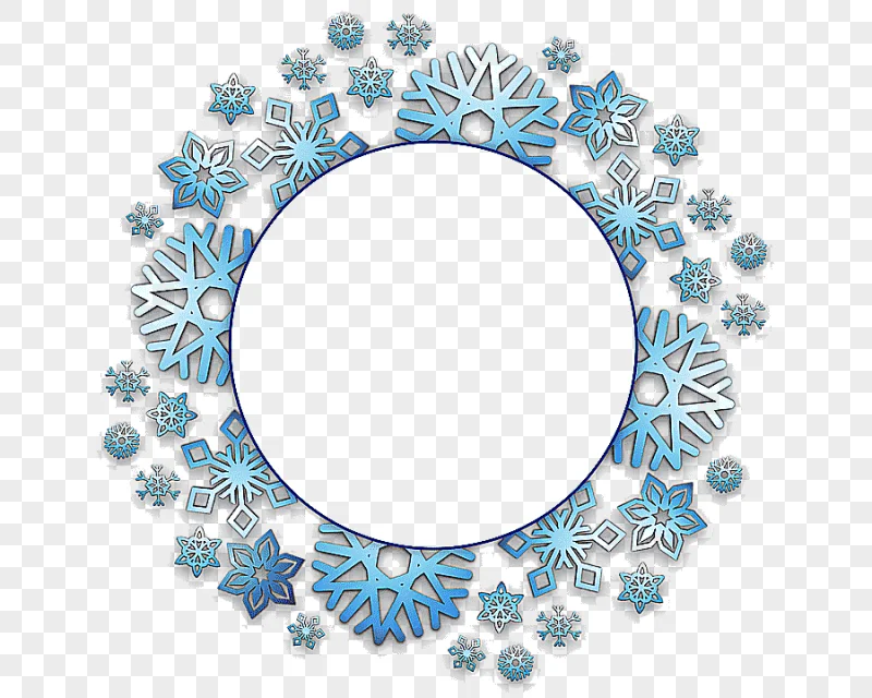 png clipart snowflake christmas circle snowflakes christmas circle free s blue circle fram