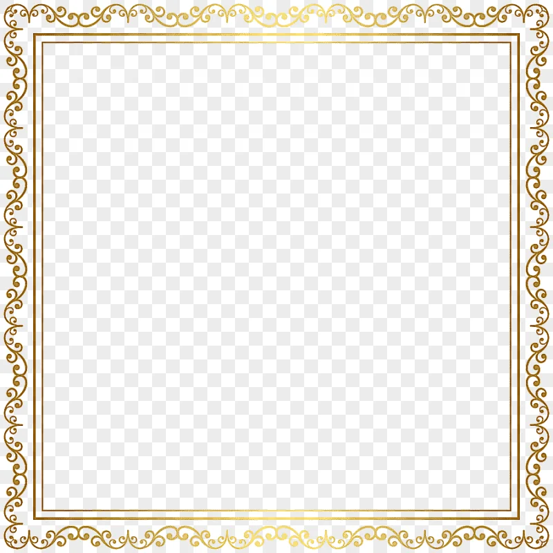png clipart square gold floral frame border border frame gold template text