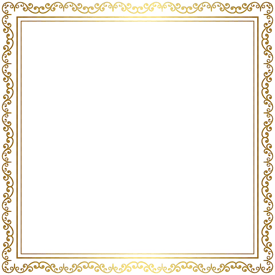 png clipart square gold floral frame border border frame gold template text