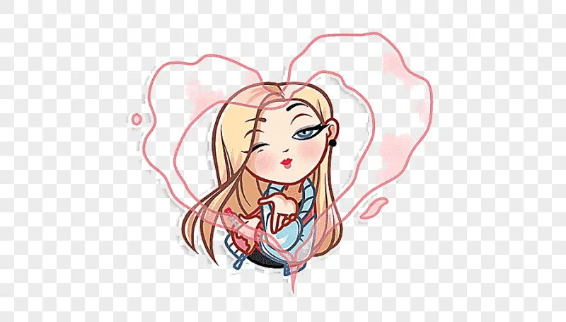 png clipart sticker telegram hair woman girl sticker child face