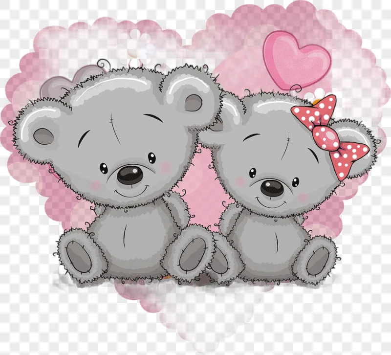 png clipart teddy bear cartoon graphy cartoon animals couple love cartoon character