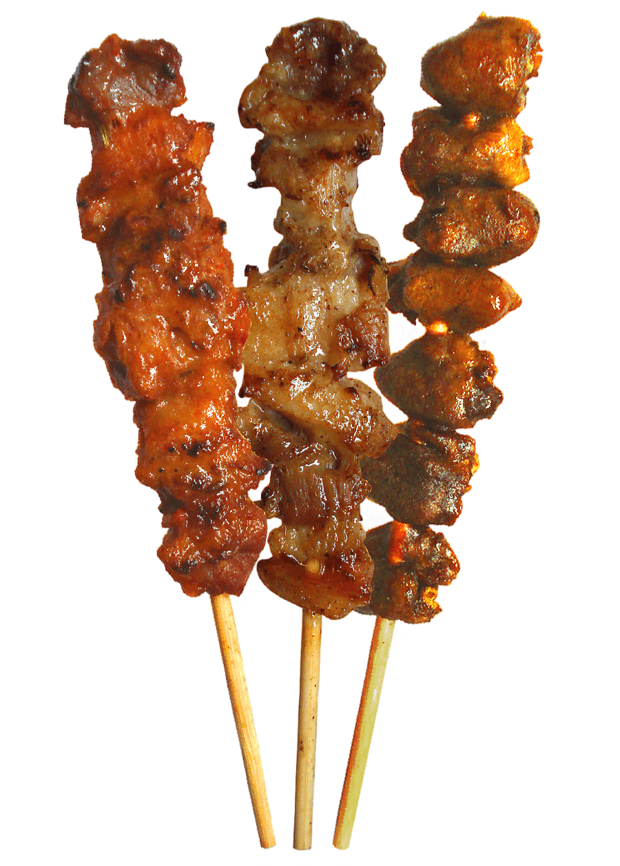 png clipart three barbeque sticks barbecue chuan skewer satay delicious grilled chicken fo