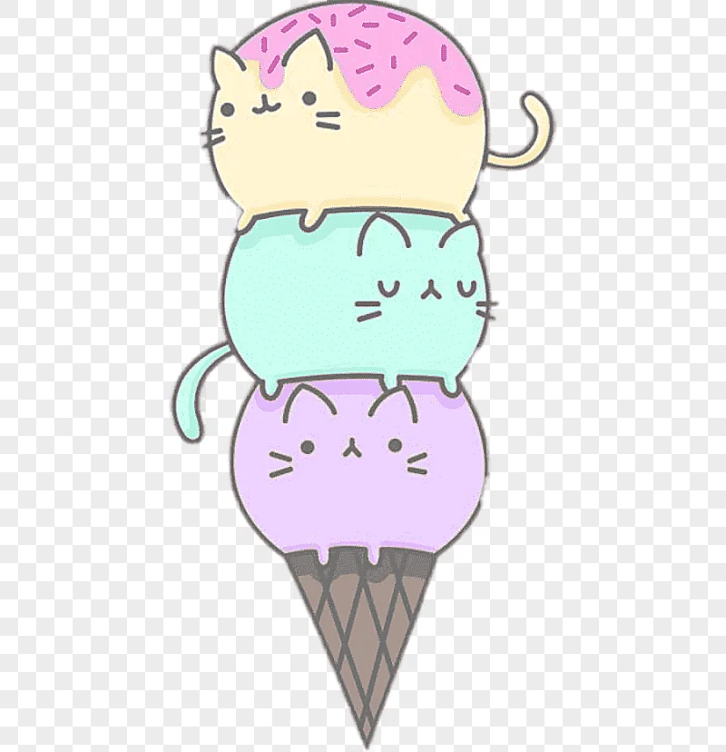 png clipart three cats on ice cream cone ice cream cones cat pusheen drawing ice cream pur