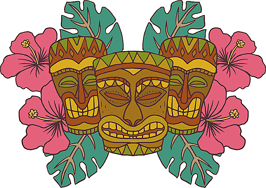 png clipart three faces masks posters poster flower