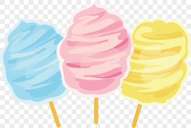png clipart three pink yellow and blue ice creams illustration cotton candy lollipop zefir