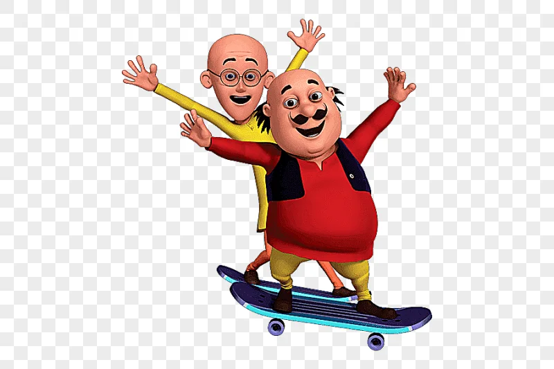 png clipart two man riding skateboard illustration patlu animation television show cartoon