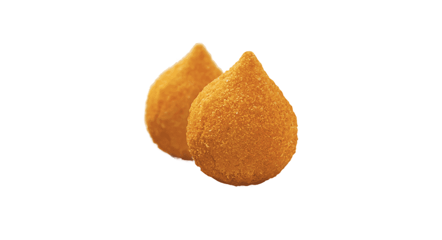 png clipart two orange pastries coxinha rissole arancini stuffing chicken as food salgados