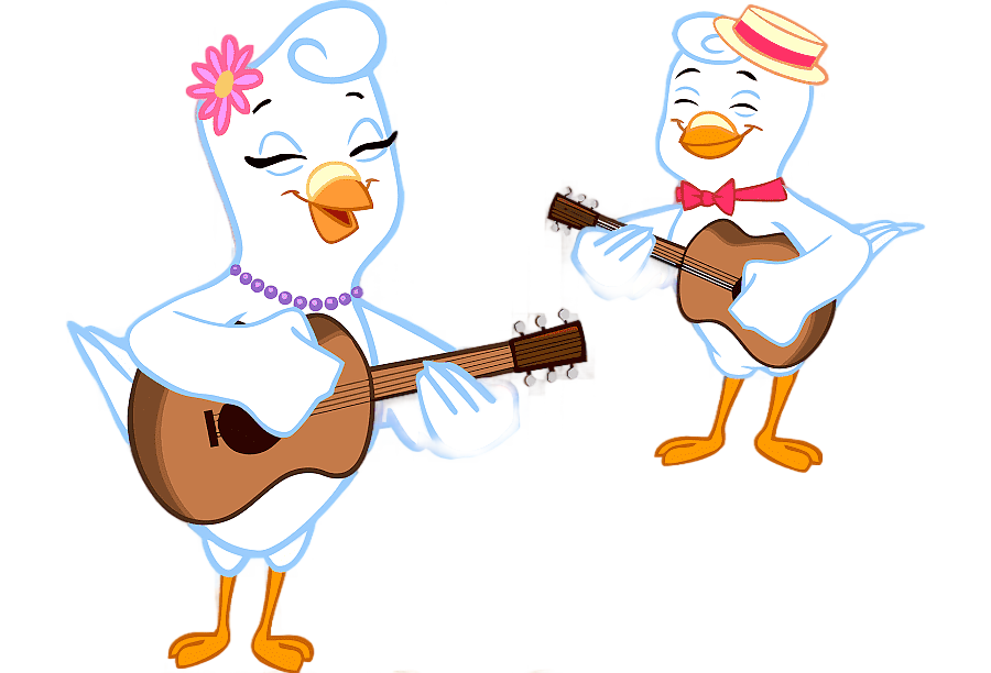 png clipart two white duck cartoon illustrations galinha pintadinha chicken paper pombinha