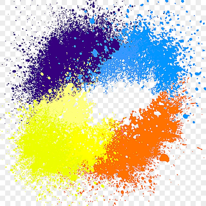 png clipart watercolor painting ink paint splash five color paint illustration color splas