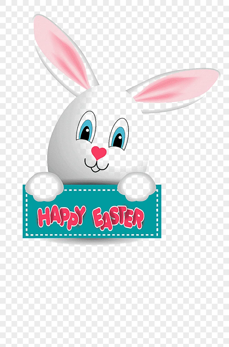 png clipart white rabbit with text easter bunny happy easter with bunny egg vertebrate eas
