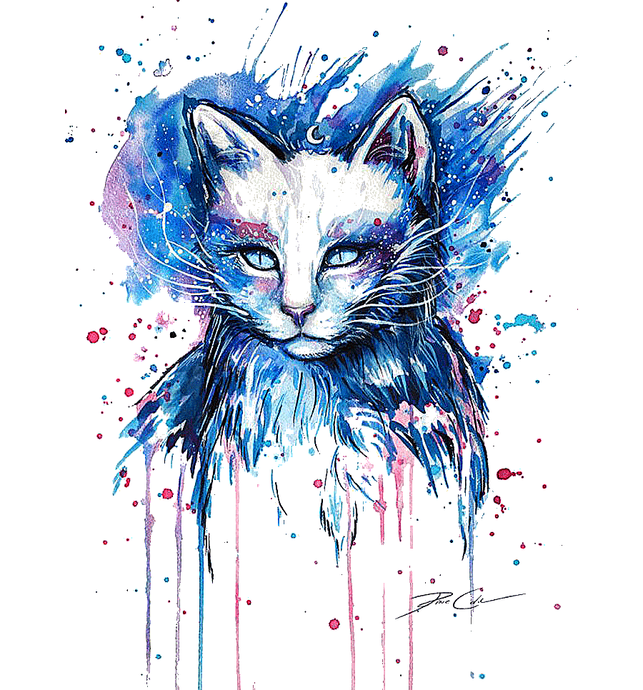 png clipart why paint cats drawing painting art cat multicolored cat painting tshirt blue
