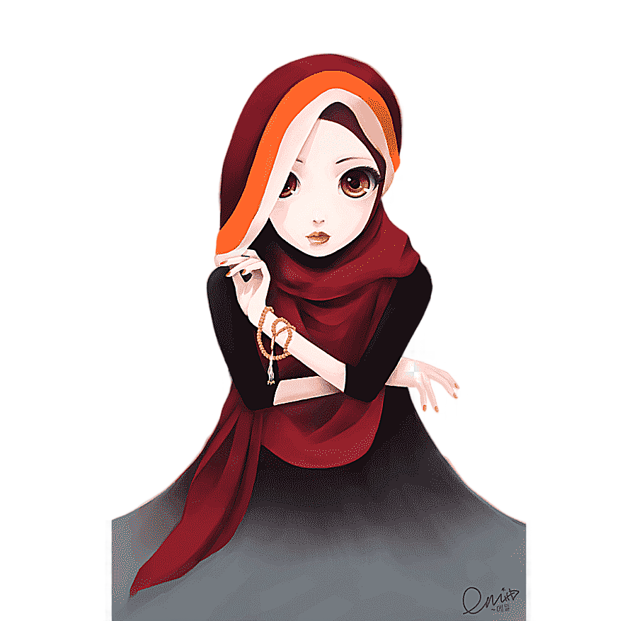png clipart woman wearing hijab cartoon character hijab cartoon muslim drawing anime bride