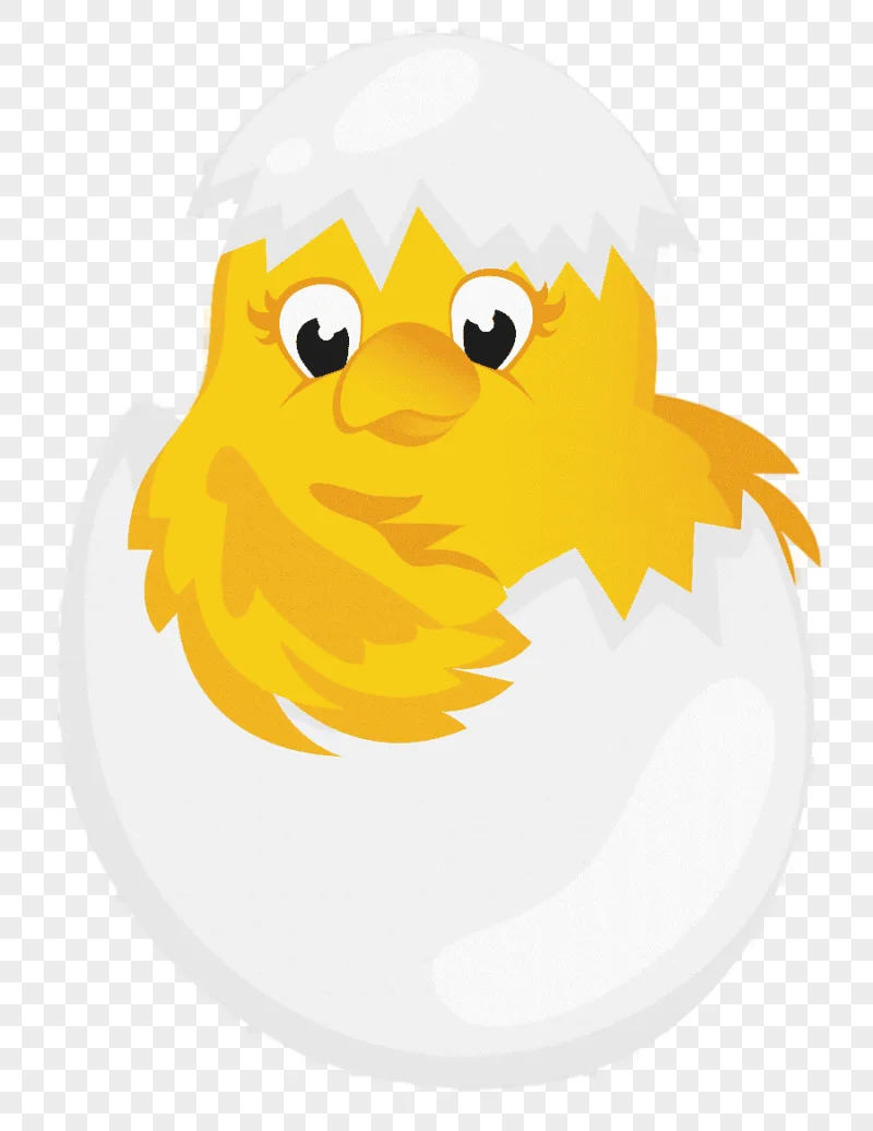 png clipart yellow chick in egg illustration chicken cartoon easter chicken in egg food orange