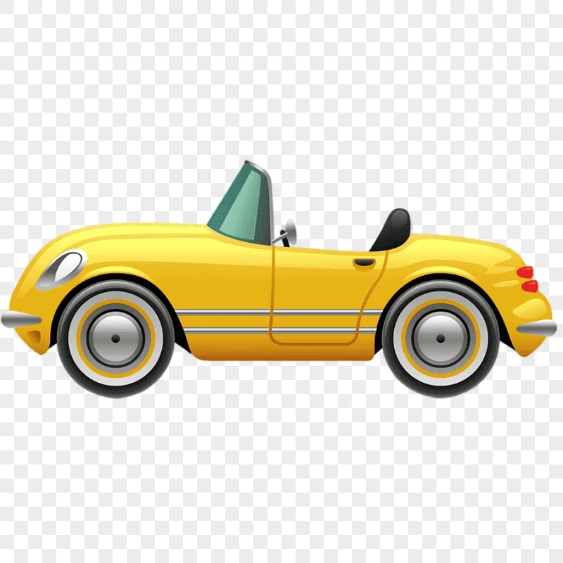 png clipart yellow convertible sports car convertible cartoon cartoon yellow car cartoon c