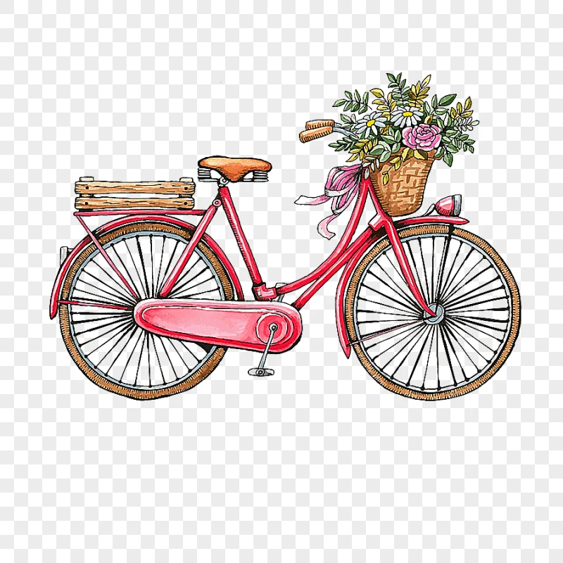png clipart bicycle vintage clothing watercolor painting romantic hand painted bicycle pai
