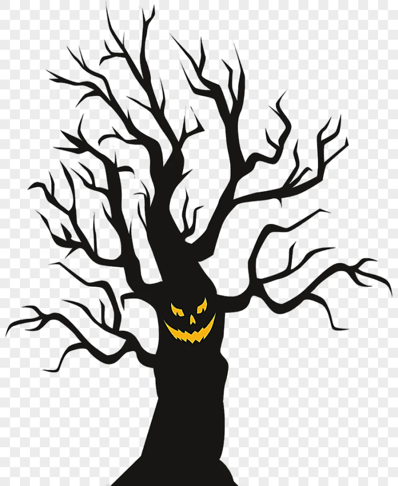 png clipart black leafless halloween tree halloween halloween scary tree happy halloween p