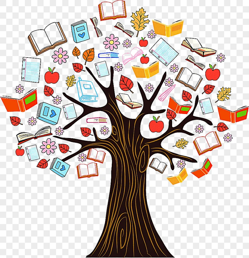 png clipart book tree reading color book knowledge tree illustration tree illustration wit