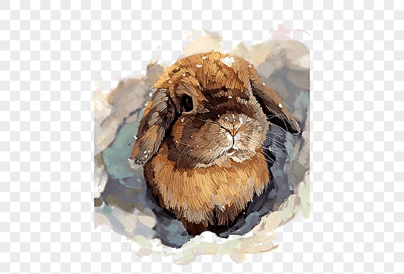 png clipart brown rabbit painting watercolor painting art drawing hand painted watercolor