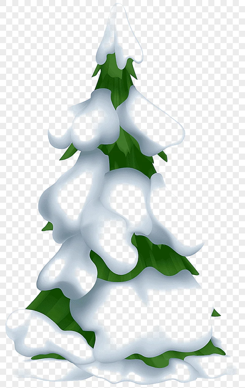 png clipart christmas tree covered by snow christmas tree snowy tree winter decor