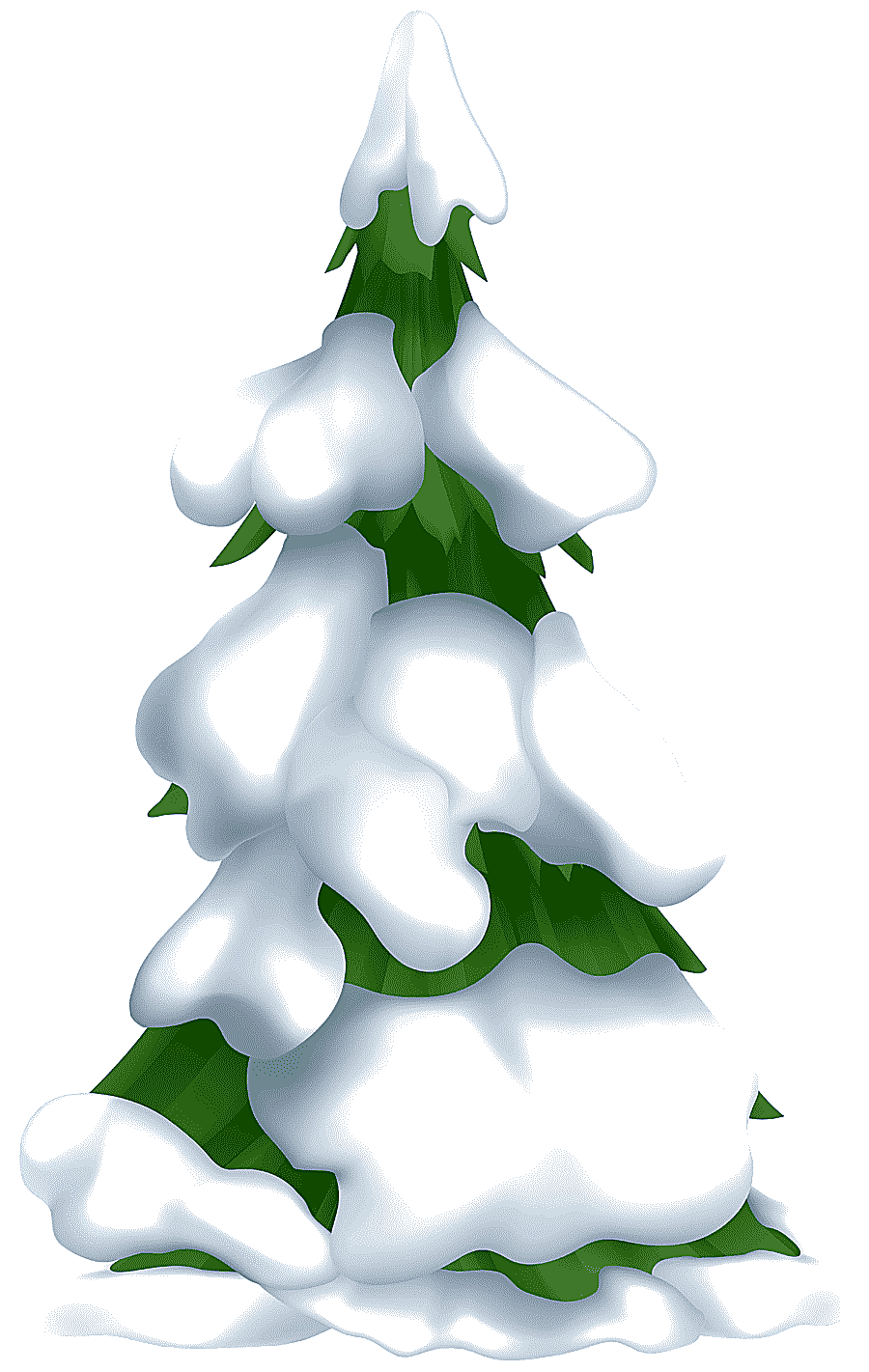 png clipart christmas tree covered by snow christmas tree snowy tree winter decor