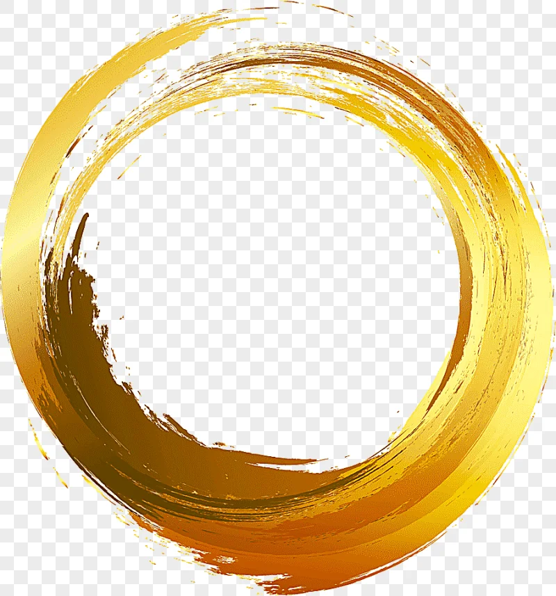 png clipart circle brush painting painted gold ink round brown template watercolor paintin