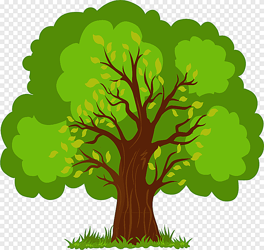 png clipart euclidean tree hand painted lush tree tree with green leaves artwork watercolo