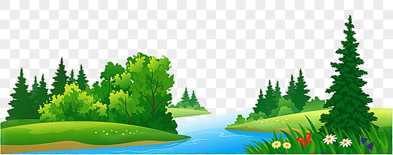 png clipart forest grass lake and trees river and trees cartoon illustration leaf landscap