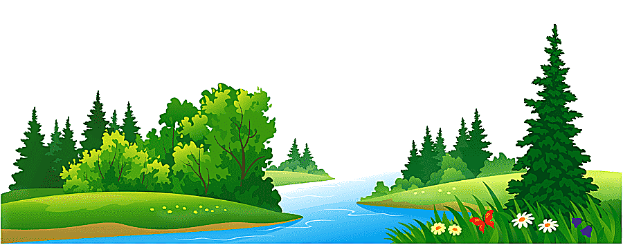 png clipart forest grass lake and trees river and trees cartoon illustration leaf landscap