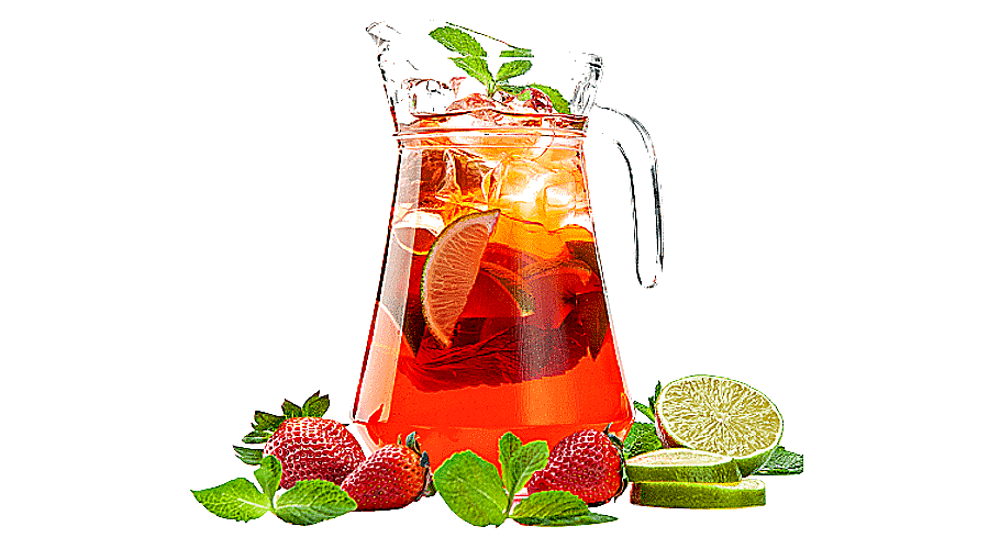 png clipart glass pitcher with lime and strawberry juice cocktail sangria juice mojito sof