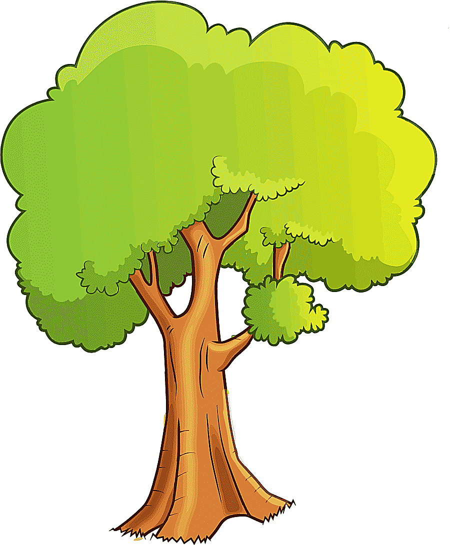 png clipart green leafed tree illustration tree cartoon drawing cartoon tree leaf grass
