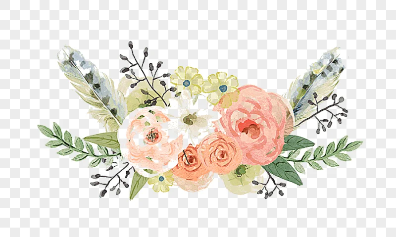png clipart hand painted flowers plant flowers
