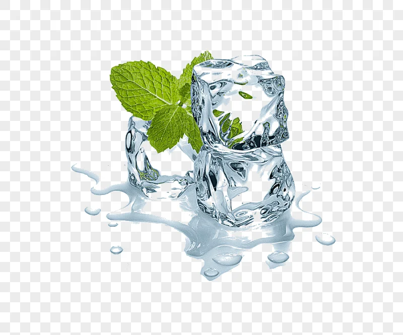 png clipart ice cubes juice mint flavor water ice cubes and mint leaves glass watercolor l